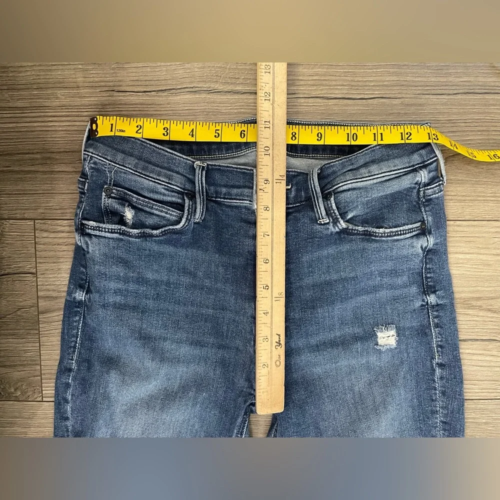 MOTHER The Mid‎ Rise Dazzler Ankle Fray Weekend Warrior Jeans Size 28 - Picture 6 of 13